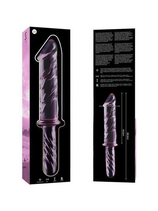 Nebula Series By Ibiza - Modello 24 Dildo in Vetro Borosilicato 28,5 X 5 CM Rosa