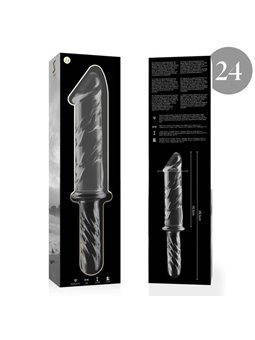 Nebula Series By Ibiza - Modello 24 Dildo in Vetro Borosilicato 28,5 X 5 CM Trasparente