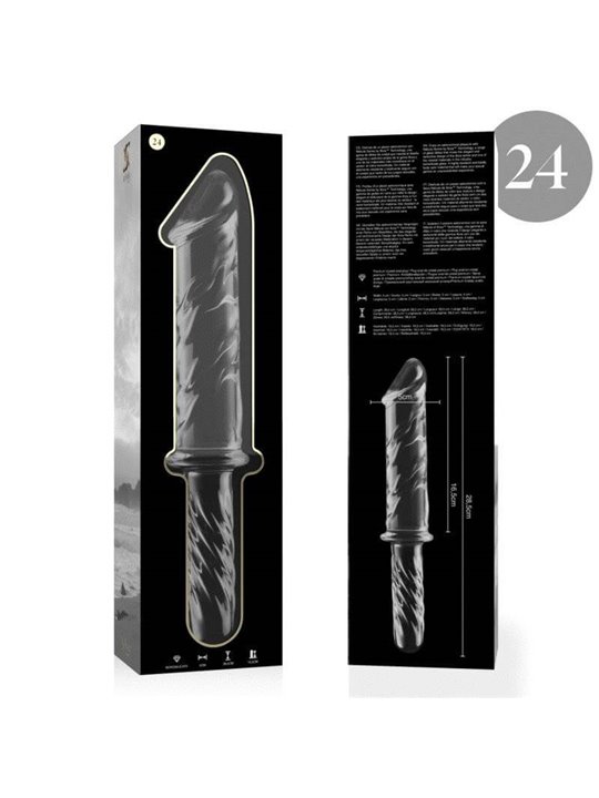 Nebula Series By Ibiza - Modello 24 Dildo in Vetro Borosilicato 28,5 X 5 CM Trasparente