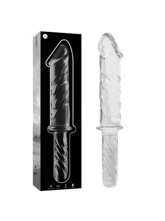 Nebula Series By Ibiza - Model 24 Dildo Borosilicate Glass 28.5 X 5 CM Clear