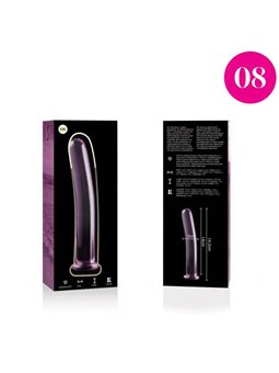 Nebula Series By Ibiza - Modello 8 Dildo in Vetro Borosilicato 14,5 X 2 CM Rosa