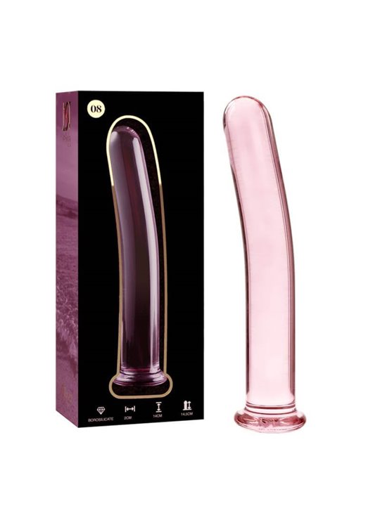 Nebula Series By Ibiza - Modello 8 Dildo in Vetro Borosilicato 14,5 X 2 CM Rosa