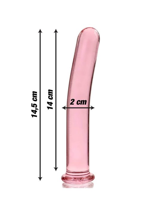 Nebula Series By Ibiza - Modello 8 Dildo in Vetro Borosilicato 14,5 X 2 CM Rosa