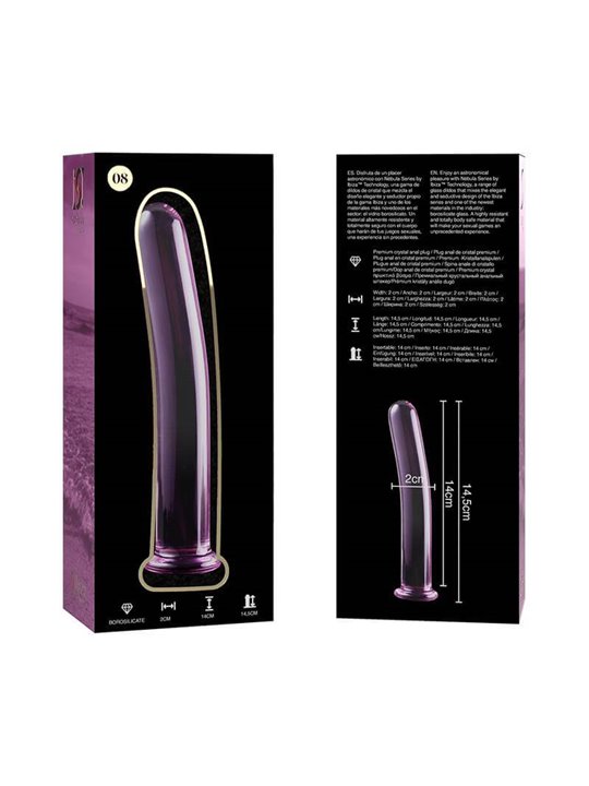 Nebula Series By Ibiza - Modello 8 Dildo in Vetro Borosilicato 14,5 X 2 CM Rosa