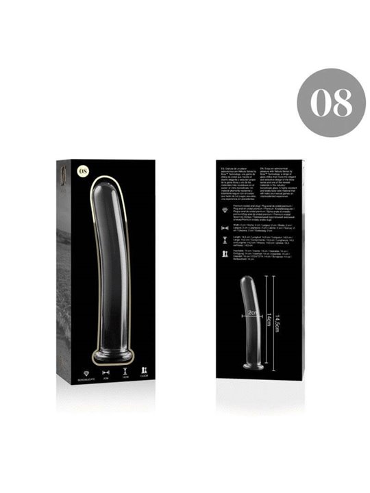 Nebula Series By Ibiza - Model 8 Dildo Borosilicate Glass 14.5 X 2 CM Clear