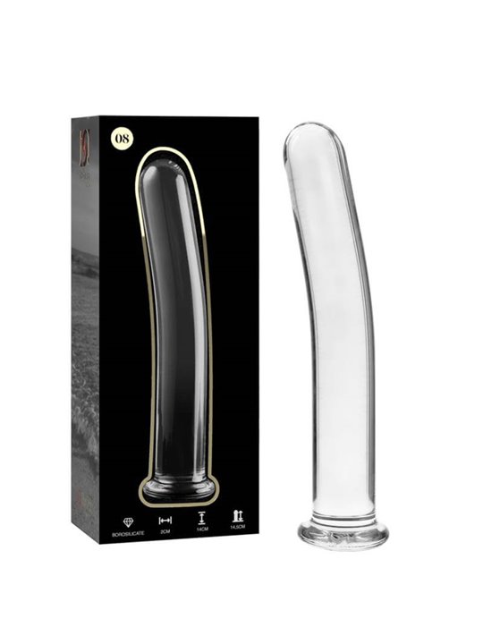 Nebula Series By Ibiza - Model 8 Dildo Borosilicate Glass 14.5 X 2 CM Clear