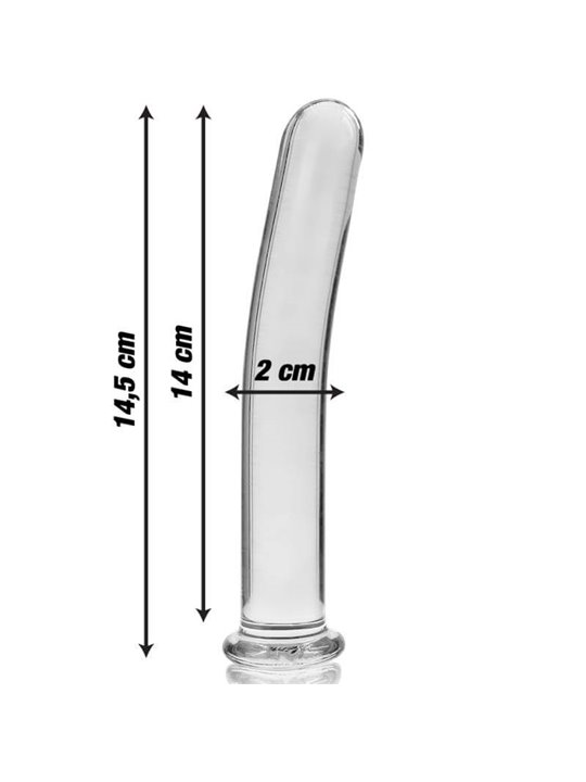Nebula Series By Ibiza - Model 8 Dildo Borosilicate Glass 14.5 X 2 CM Clear