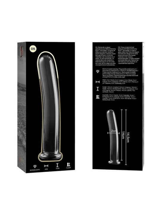 Nebula Series By Ibiza - Model 8 Dildo Borosilicate Glass 14.5 X 2 CM Clear
