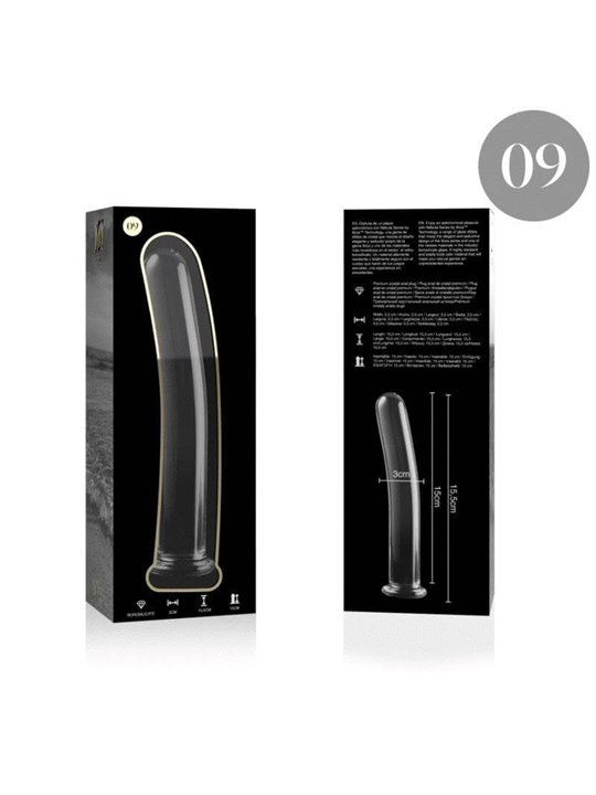 Nebula Series By Ibiza - Modello 9 Dildo in Vetro Borosilicato 15,5 X 2,5 CM Trasparente