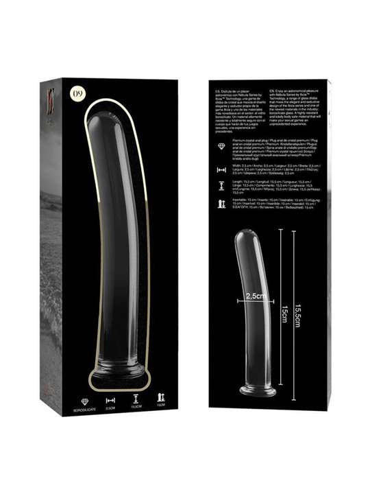 Nebula Series By Ibiza - Modello 9 Dildo in Vetro Borosilicato 15,5 X 2,5 CM Trasparente
