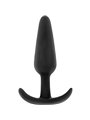 Black&Silver Hansel - Plug Anale in Silicone con Manico 8,2 CM