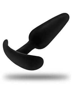 Black&Silver Hansel - Plug Anale in Silicone con Manico 8,2 CM