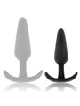 Black&Silver - Hansel Silicone Anal Plug with Small Handle
