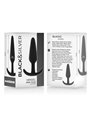 Black&Silver Hansel - Plug Anale in Silicone con Manico 8,2 CM