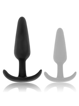 Black&Silver - Kael Silicone Anal Plug with Medium Handle