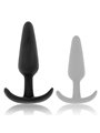 Black&Silver - Kael Silicone Anal Plug with Medium Handle