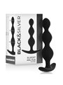 Black&Silver Rupert - Plug Anale Tripla Onda in Silicone 10 CM - Nero