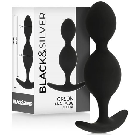 Black&Silver - Orson Plug Silicone 2 Anal Waves 9 CM