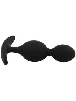Black&Silver Orson - Plug Anale Doppia Onda in Silicone 9 CM - Nero