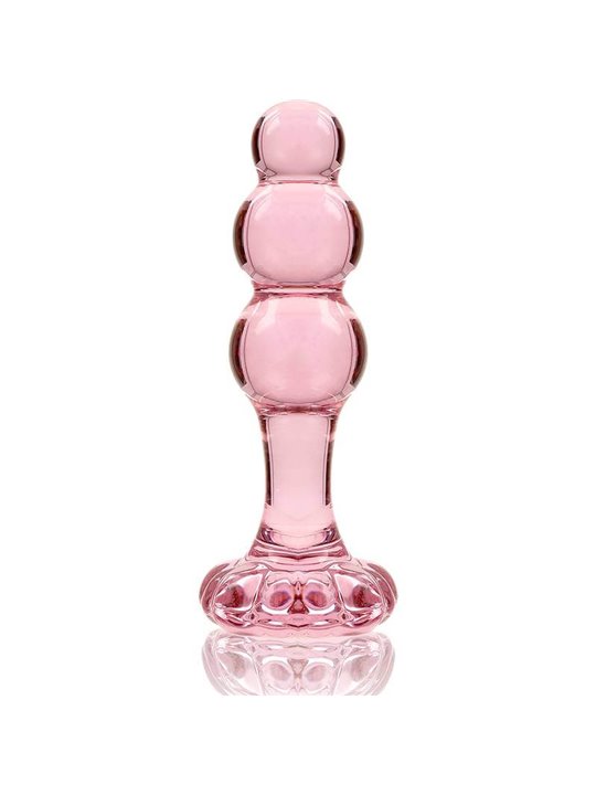 Nebula Series By Ibiza - Model 1 Anal Plug Borosilicate Glass 10.7 X 3 CM Pink