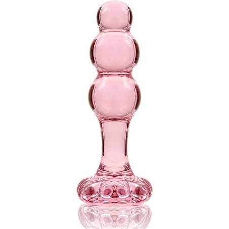Nebula Series By Ibiza - Model 1 Anal Plug Borosilicate Glass 10.7 X 3 CM Pink