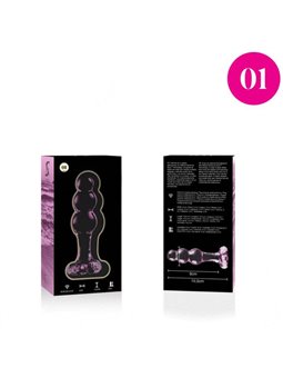 Nebula Series By Ibiza - Model 1 Anal Plug Borosilicate Glass 10.7 X 3 CM Pink