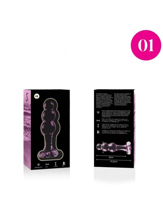Nebula Series By Ibiza - Modello 1 Plug Anale Vetro Borosilicato 10,7 X 3 CM Rosa