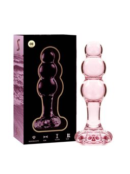 Nebula Series By Ibiza - Model 1 Anal Plug Borosilicate Glass 10.7 X 3 CM Pink