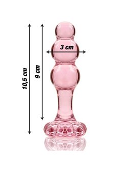 Nebula Series By Ibiza - Modello 1 Plug Anale Vetro Borosilicato 10,7 X 3 CM Rosa