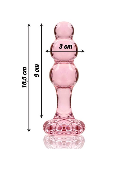 Nebula Series By Ibiza - Modello 1 Plug Anale Vetro Borosilicato 10,7 X 3 CM Rosa