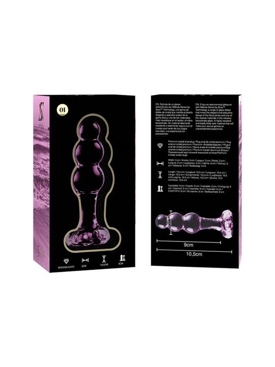 Nebula Series By Ibiza - Modello 1 Plug Anale Vetro Borosilicato 10,7 X 3 CM Rosa