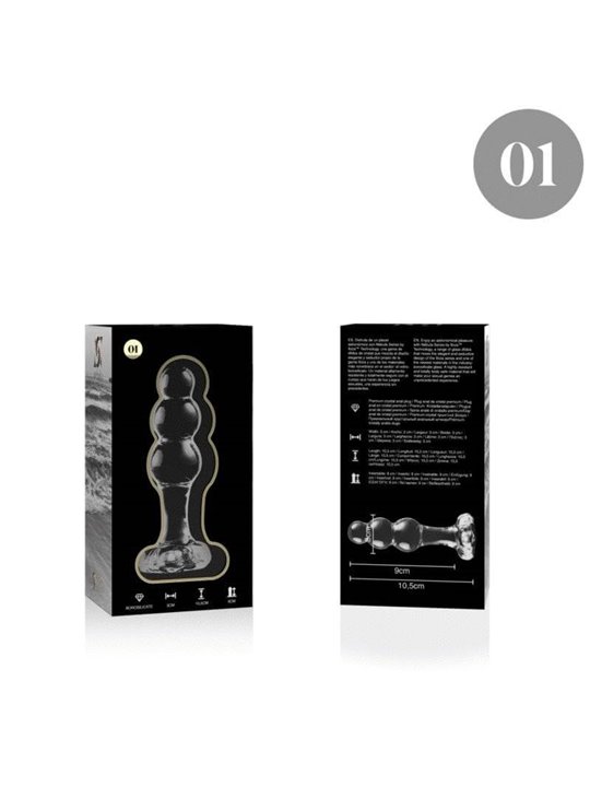Nebula Series By Ibiza - Modello 1 Plug Anale Vetro Borosilicato 10,7 X 3 CM Trasparente