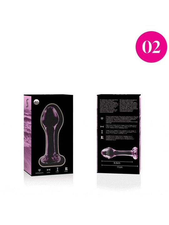 Nebula Series By Ibiza - Modello 2 Plug Anale Vetro Borosilicato 11 X 3,5 CM Rosa