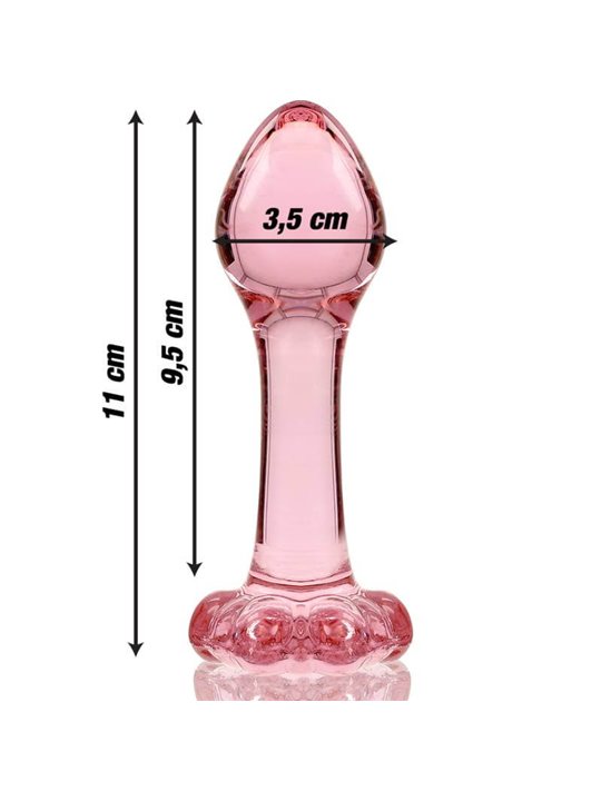 Nebula Series By Ibiza - Modello 2 Plug Anale Vetro Borosilicato 11 X 3,5 CM Rosa