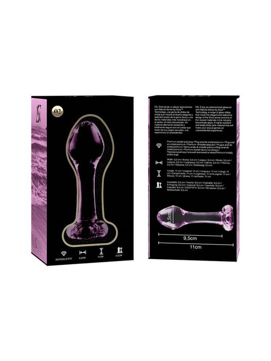 Nebula Series By Ibiza - Modello 2 Plug Anale Vetro Borosilicato 11 X 3,5 CM Rosa