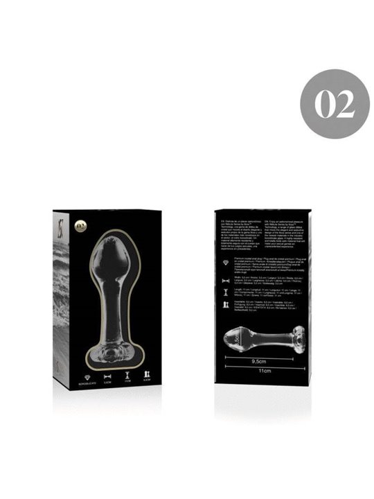 Nebula Series By Ibiza - Model 2 Anal Plug Borosilicate Glass 11 X 3.5 CM Clear