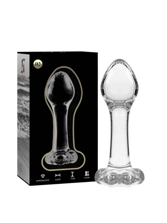 Nebula Series By Ibiza - Model 2 Anal Plug Borosilicate Glass 11 X 3.5 CM Clear