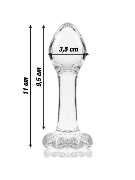 Nebula Series By Ibiza - Model 2 Anal Plug Borosilicate Glass 11 X 3.5 CM Clear