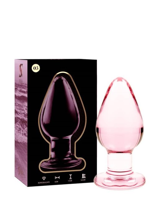Nebula Series By Ibiza - Model 3 Anal Plug Borosilicate Glass 11 X 5 CM Pink