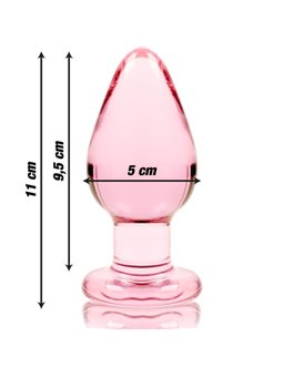 Nebula Series By Ibiza - Model 3 Anal Plug Borosilicate Glass 11 X 5 CM Pink