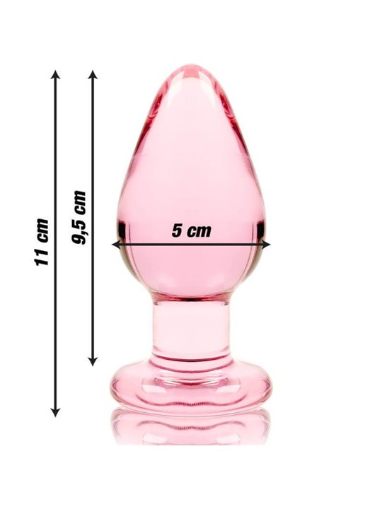 Nebula Series By Ibiza - Model 3 Anal Plug Borosilicate Glass 11 X 5 CM Pink