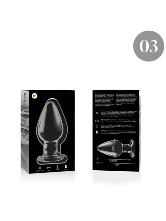 Nebula Series By Ibiza - Modello 3 Plug Anale Vetro Borosilicato 11 X 5 CM Trasparente