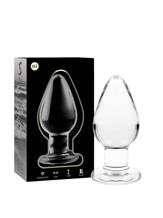 Nebula Series By Ibiza - Modello 3 Plug Anale Vetro Borosilicato 11 X 5 CM Trasparente