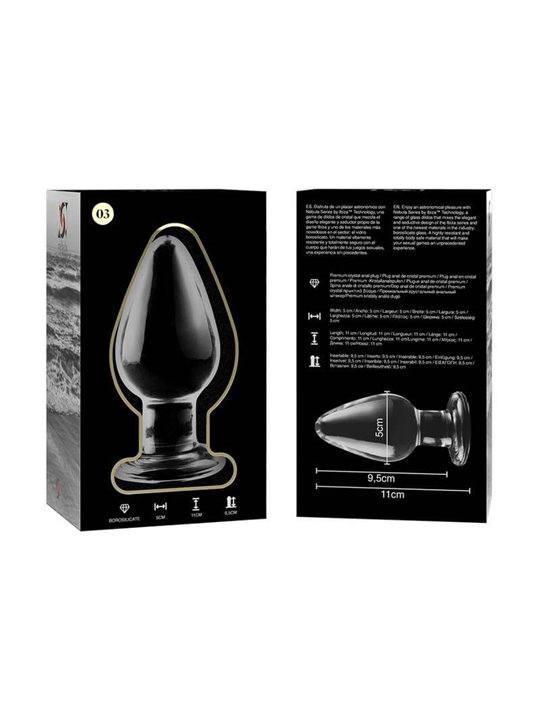 Nebula Series By Ibiza - Model 3 Anal Plug Borosilicate Glass 11 X 5 CM Transparent