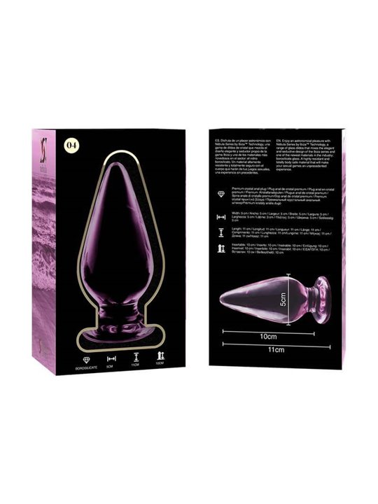 Nebula Series By Ibiza - Modello 4 Plug Anale Vetro Borosilicato 11 X 5 CM Rosa