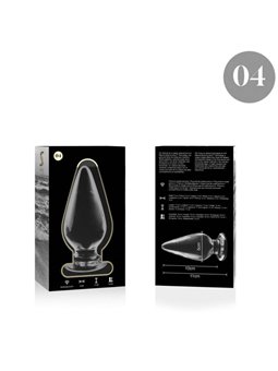 Nebula Series By Ibiza - Modello 4 Plug Anale Vetro Borosilicato 11 X 5 CM Trasparente
