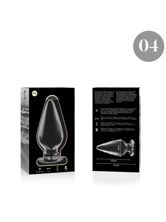 Nebula Series By Ibiza - Modello 4 Plug Anale Vetro Borosilicato 11 X 5 CM Trasparente