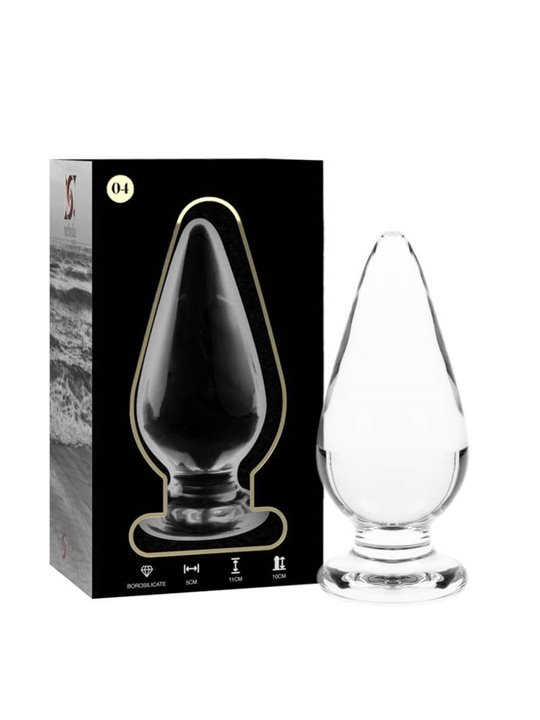 Nebula Series By Ibiza - Model 4 Anal Plug Borosilicate Glass 11 X 5 CM Clear