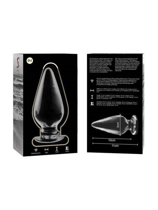 Nebula Series By Ibiza - Modello 4 Plug Anale Vetro Borosilicato 11 X 5 CM Trasparente