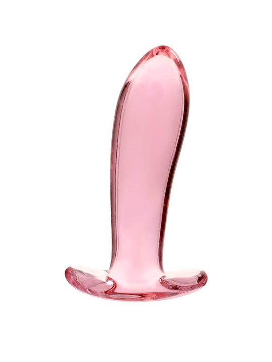 Nebula Series By Ibiza - Model 5 Anal Plug Borosilicate Glass 12.5 X 3.5 CM Pink